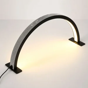 LAMPARA 1/2 LUNA PARA MESA NEGRA C/BRILLOS