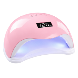 LAMPARA LISSY LED/UV 48W ROSA/BLANCA SUN 5 HOLOGRAFICA/PLATA