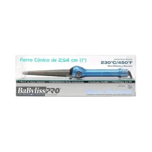 FERRO RIZADOR BABYLISS CONICO NANO TITANIUM 2.57CM 1" BABNT100TBES